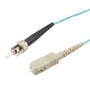 SC/ST 10GB Laser Optimized Multimode Simplex Fiber Patch Cable, Plenum, OM3, 1 Meter