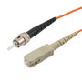 SC/ST 50/125 Multimode Simplex Plenum Fiber Patch Cable, OM2, 2 Meter