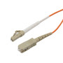 LC/SC 62.5/125 Multimode Simplex Plenum Fiber Patch Cable, OM1, 2 Meter