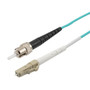 LC/ST 10GB Laser Optimized Multimode Simplex Fiber Patch Cable, Plenum, OM3, 2 Meter