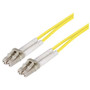 OM1 62.5/125, Multimode Fiber Cable, Dual LC / Dual LC, Yellow 4.0m