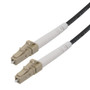 Fiber Optic Patch Cable LC/UPC to LC/UPC Simplex 62.5/125 OM1 MMF 3.0mm Black, (LSZH) w/ internal spiral armor, 2 meter