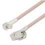 MCX Plug Right Angle to SMA Male Right Angle Cable Assembly using RG316-DS Coax, 2 FT with HeatShrink