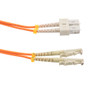 Fiber Optic Patch Cable SC/PC-E2000/PC Duplex 100/140 Large Core Multimode Fiber 3.0mm PVC 1 m