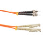 Fiber Optic Patch Cable ST/PC-E2000/PC Duplex 100/140 Large Core Multimode Fiber 3.0mm PVC 5 m