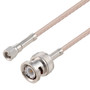 SMC Plug to BNC Male Cable Assembly using RG316-DS Coax, 1.5 FT , LF Solder