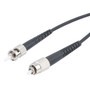 Fiber Optic Patch Cable FC/UPC to ST/UPC Simplex 9/125 SMF G.652.D 3.0mm Black, (LSZH) w/ internal spiral armor, 2 meter