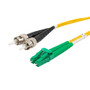 Fiber Optic Patch Cable LC/APC to ST/UPC Duplex 9/125 single mode OS2 LSZH, 1 meter