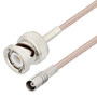 MCX Jack to BNC Male Cable Assembly using RG316 Coax, 1 FT