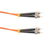 Fiber Optic Patch Cable ST/PC-ST/PC Duplex 100/140 Large Core Multimode Fiber 3.0mm PVC 5 m