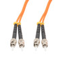 Fiber Optic Patch Cable ST/PC-ST/PC Duplex 100/140 Large Core Multimode Fiber 3.0mm PVC 5 m