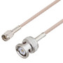 SMA Male to BNC Male Cable Assembly using RG316-DS Coax, 1 FT