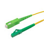 LC-APC to SC-APC  9/125 Single mode Simplex Fiber Patch Cable, OS2, 15 Meter