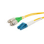 Fiber Optic Patch Cable FC/APC to LC/UPC Duplex 9/125 single mode OS2 OFNP, 1 meter