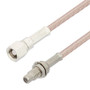 SMC Plug to SMC Jack Bulkhead Cable Assembly using RG316 Coax, 5 FT