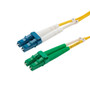 Fiber Optic Patch Cable LC/APC to LC/UPC Duplex 9/125 single mode OS2 LSZH, 3 meter
