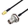 SMA Female to TNC Female Bulkhead Cable Assembly using LC085TBJ Coax, 1 FT
