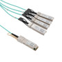 Active Optical Cable Breakout QSFP+ 40Gbps to 4x10G SFP+, 1 meter, MSA Compatible