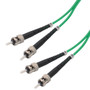 OM1 62.5/125, Multimode Fiber Cable, Dual ST / Dual ST, Green 10.0m