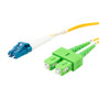 Fiber Optic Patch Cable SC/APC to LC/UPC Duplex 9/125 single mode OS2 LSZH, 5 meter