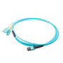 MPO PC w/o Pins to 4xSN (8 strand) UPC Cable Assembly, Multimode OM3, Plenum Rated, 2 Meter