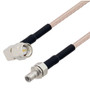 SMA Male Right Angle to SMB Jack Cable Assembly using RG316 Coax, 3 FT with HeatShrink