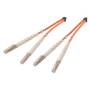 OM2 50/125, Multimode Fiber Cable, Dual LC / Dual LC, 1.0m