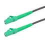 Fiber Optic Patch Cable LC/APC to LC/APC Simplex 9/125 SMF G.652.D 3.0mm Black, (LSZH) w/ internal spiral armor, 10 meter