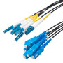 6 Strand LC/UPC to SC/UPC 9/125 SM OS2, 5.0mm Distribution Cable, 2.0mm Breakout 0.5M, LSZH - 20M