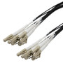 8 Strand LC/UPC to LC/UPC 50/125 OM3, 5.6mm Distribution Cable, 2.0mm Breakout 0.5M, LSZH - 15M
