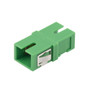 Fiber Optic Economy Coupler, SC/APC, simplex single mode, plastic body, PEI clip, ceramic sleeve, no flange