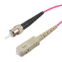 SC/ST 50/125 Multimode 40/100GB Simplex Fiber Patch Cable , OM4, 5 Meter