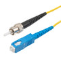 SC/ST 9/125 Single mode Simplex Plenum Fiber Patch Cable, OS1, 5 Meter