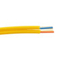 1-Meter Interval SMF 9/125 Duplex Fiber Cable 1.6mm OD Yellow OFNP
