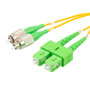 Fiber Optic Patch Cable FC/APC to SC/APC Duplex 9/125 single mode OS2 LSZH, 2 meter