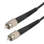 Fiber Optic Patch Cable FC/UPC to FC/UPC Simplex 50/125 OM2 MMF 3.0mm Black, (LSZH) w/ internal spiral armor, 5 meter