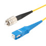 Fiber Optic Patch Cable, FC/PC Narrow Key to SC/PC Simplex PM (Polarized Maintaining), 1550nm, 2.0mm Loose Tube PVC, 1-Meter