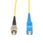 Fiber Optic Patch Cable, FC/PC Narrow Key to SC/PC Simplex PM (Polarized Maintaining), 1550nm, 2.0mm Loose Tube PVC, 1-Meter