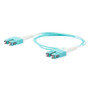 Fiber Optic Uniboot Patch Cable SC/UPC-SC/UPC Uniboot OM3 Multimode Fiber PVC Jacket 3M