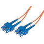 9/125, Single Mode Fiber Cable, Dual SC / Dual SC, Orange 2.0m