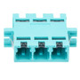 CS Triple Channel (6F) Adapter, with Flange, Aqua