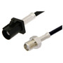 SMA Female to Black FAKRA Plug Cable Assembly using RG174 Coax, 4 FT