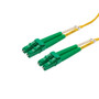 Fiber Optic Patch Cable LC/APC to LC/APC Duplex 9/125 single mode OS2 LSZH, 3 meter