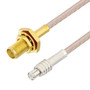 SMA Female Bulkhead to MCX Plug Cable Assembly using RG-316 Coax, 3 FT