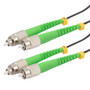 Fiber Optic Patch Cable FC/APC to FC/APC Duplex 9/125 SMF G.652.D 4.8mm Black, (LSZH) w/internal spiral armor, 10 meter