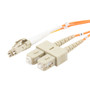 Fiber Optic Patch Cable LC to SC Duplex 50/125 multimode OM2 LSZH, 15 meter