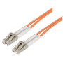 OM1 62.5/125, Multimode Fiber Cable, Dual LC / Dual LC, Orange 5.0m