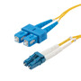 Fiber Optic Patch Cable LC to SC Duplex 9/125 single mode OS1 LSZH, 2 meter