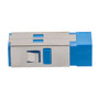 SN SC Simplex Dual Channel (4 fiber) Adapter, without  flange, Blue
