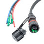 Fiber optic, IP68 Hybrid LC/APC (2x 12AWG pin contacts) to 2x LC/APC, single mode, 10.5mm LSZH, 3 meter breakout cable assembly
